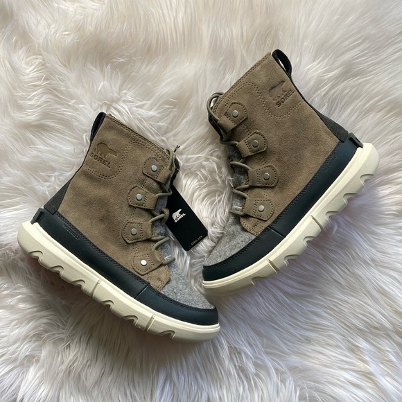 ❄️SOREL Explorer II Joan Felt WP Green white black red Women’s 6 - Picture 1 of 17